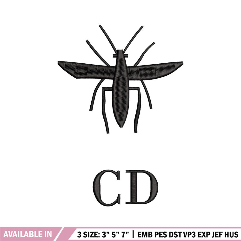 Cd mosquito embroidery design, Logo embroidery, Embroidery file, Embroidery shirt, Emb design, Digital download.jpg