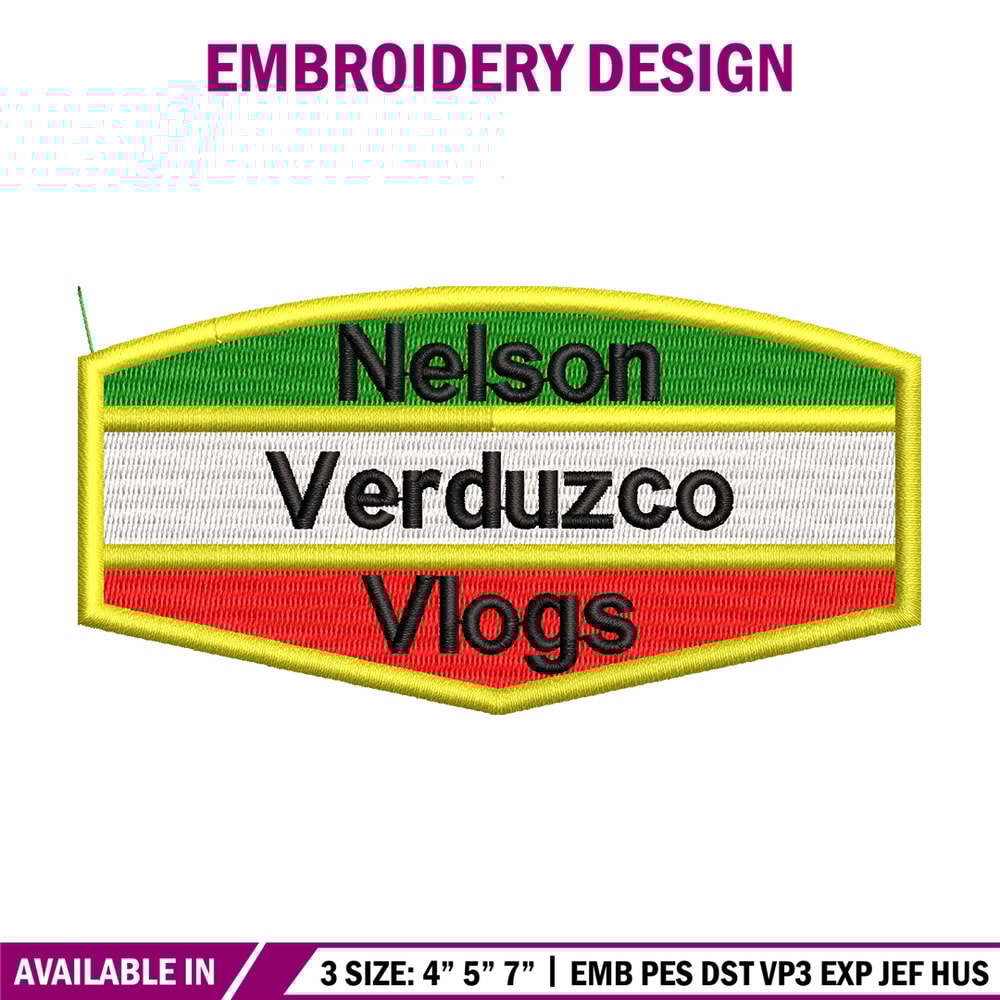 Nelson verduzco vlogs logo embroidery design, logo embroidery, Embroidery shirt, logo design, Digital download..jpg