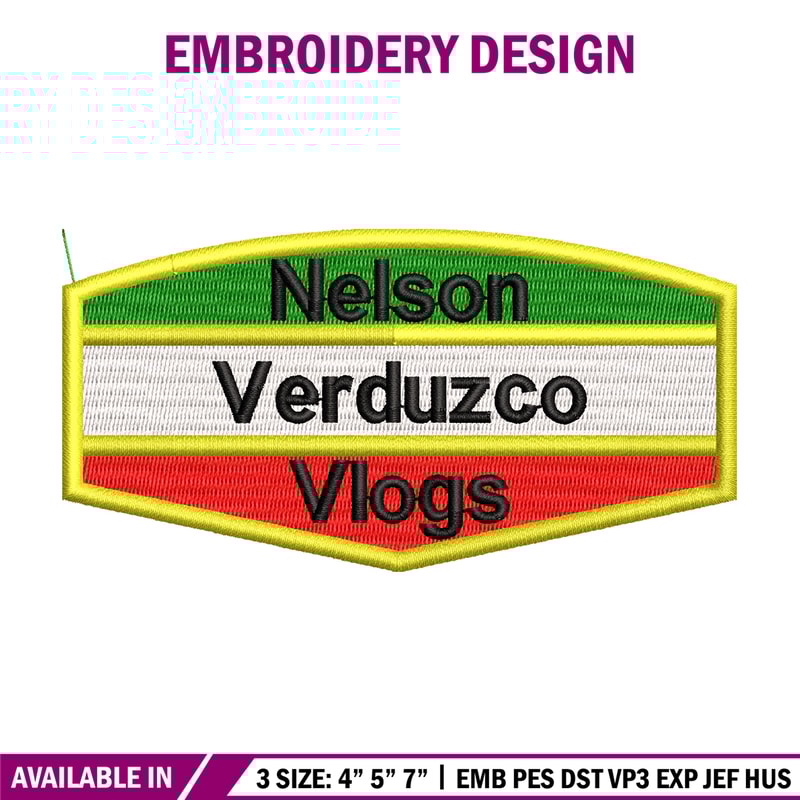 Nelson verduzco vlogs logo embroidery design, logo embroidery, Embroidery shirt, logo design, Digital download..jpg