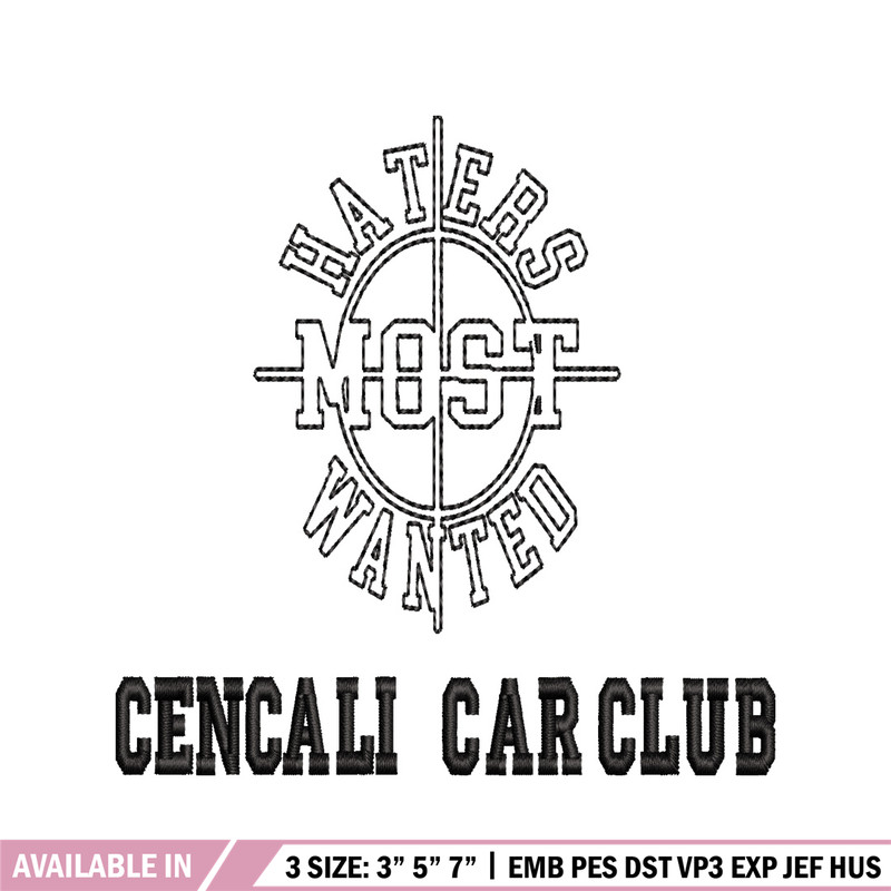 Cencali car club embroidery design, Cencali car club embroidery, logo design, embroidery file, Digital download..jpg