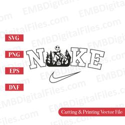nike swoosh spooky jack wizard castle halloween svg for cricut