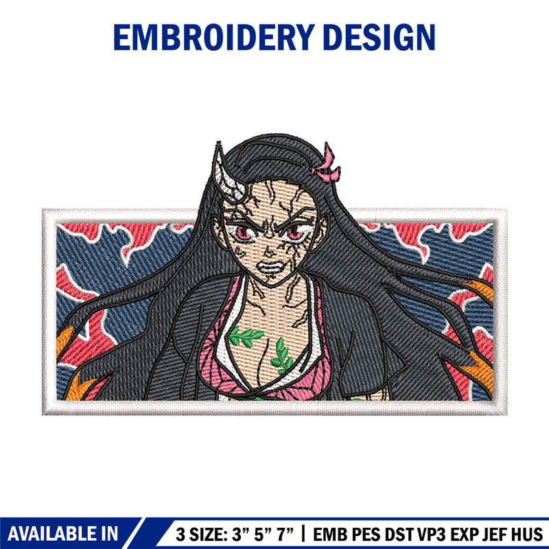 Nezuko demon box embroidery design, Neuzko embroidery, Anime design, Embroidery shirt, Embroidery file, Digital download.jpg