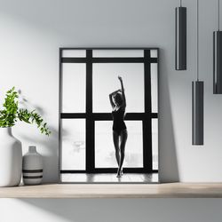 girl by the window - body sculpture - elegant interior decoration poster print wall art home decor.jpg