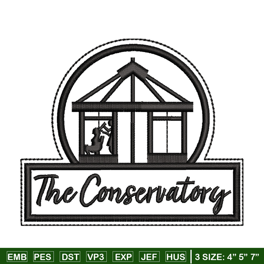 The Conservatory logo embroidery design, logo embroidery, logo design, logo shirt, Embroidery shirt, Instant download.jpg