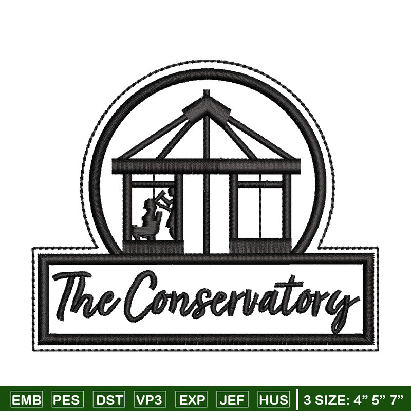 The Conservatory logo embroidery design, logo embroidery, logo design, logo shirt, Embroidery shirt, Instant download.jpg