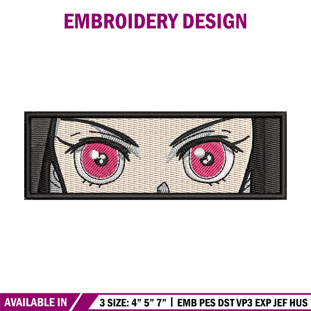 Nezuko eyes embroidery design, Neuzko embroidery, Anime design, Embroidery shirt, Embroidery file, Digital download.jpg