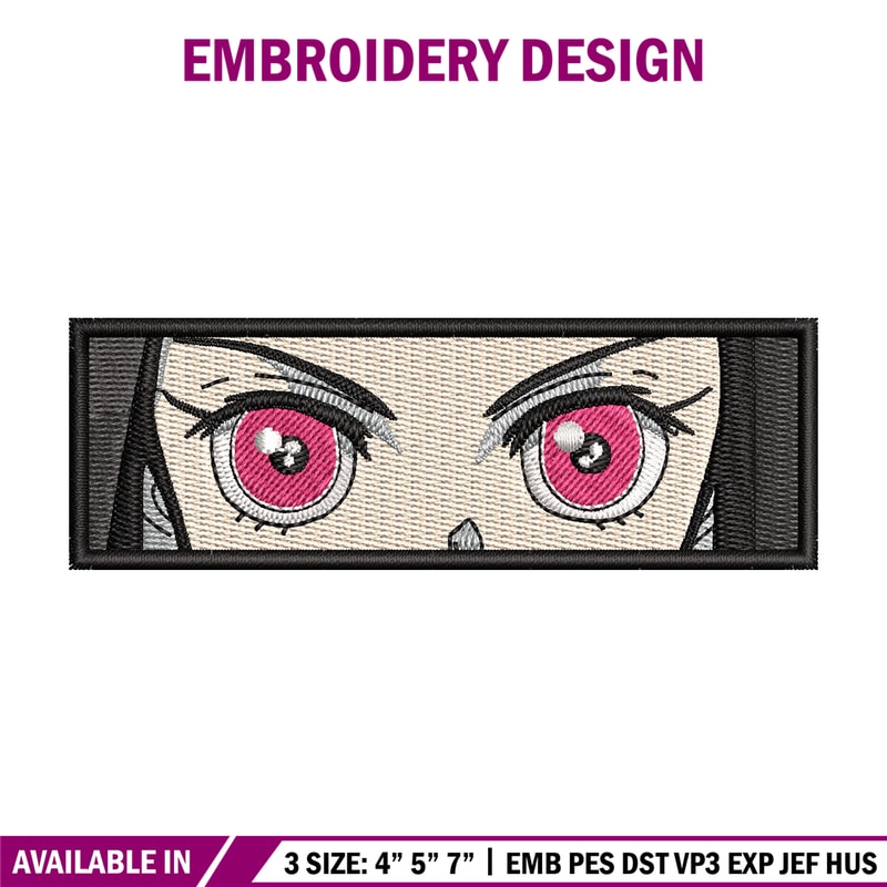 Nezuko eyes embroidery design, Neuzko embroidery, Anime design, Embroidery shirt, Embroidery file, Digital download.jpg