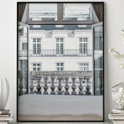 open window poster, elegant decor, window view, high-end living, luxurious interiors, sophisticated style, luxury lifest