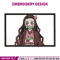 Nezuko rectangle embroidery design, Neuzko embroidery, Anime design, Embroidery shirt, Embroidery file, Digital download.jpg