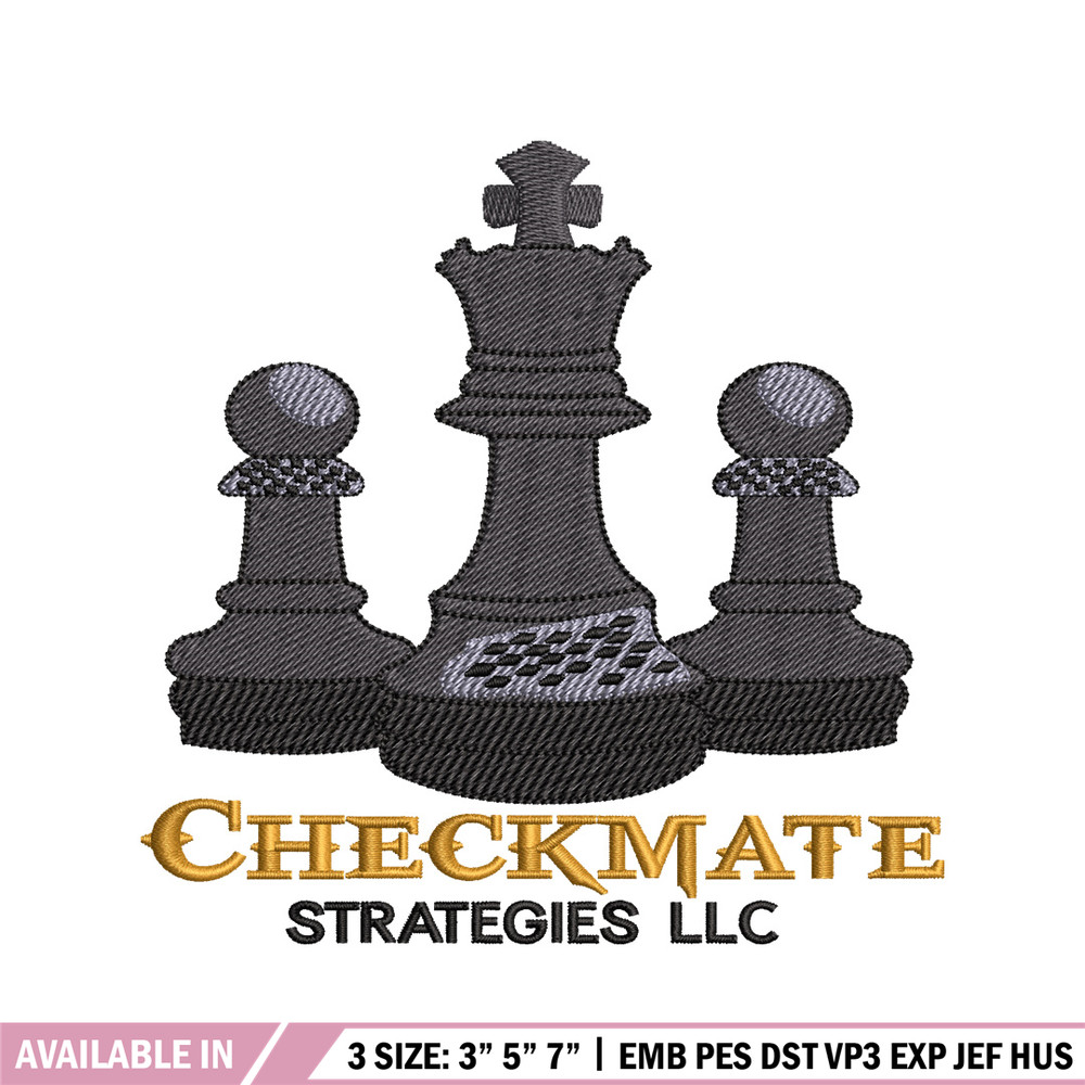 Checkmate Logo embroidery design, Checkmate Logo embroidery, embroidery file, logo design, logo shirt, Digital download.jpg