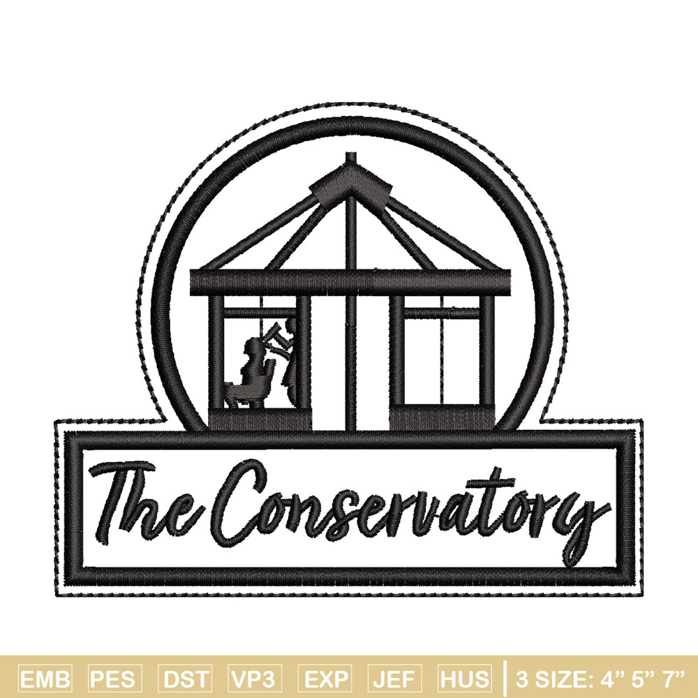 The Conservatory logo embroidery design, logo embroidery, logo design, logo shirt, Embroidery shirt, Instant download.jpg
