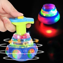 bagged round luminous toy light music rotating gyro fidget spinner spinning top toys random color children's toys kids