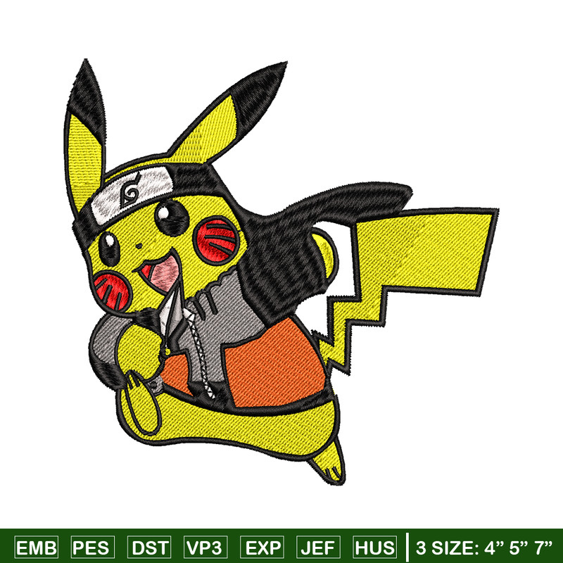 Uchiha Pikachu embroidery design, Pokemon embroidery, embroidery file, anime design, anime shirt, Digital download.jpg