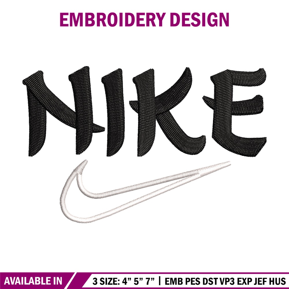 Nike black embroidery design, Nike embroidery, Nike design, Embroidery shirt, Embroidery file,Digital download.jpg