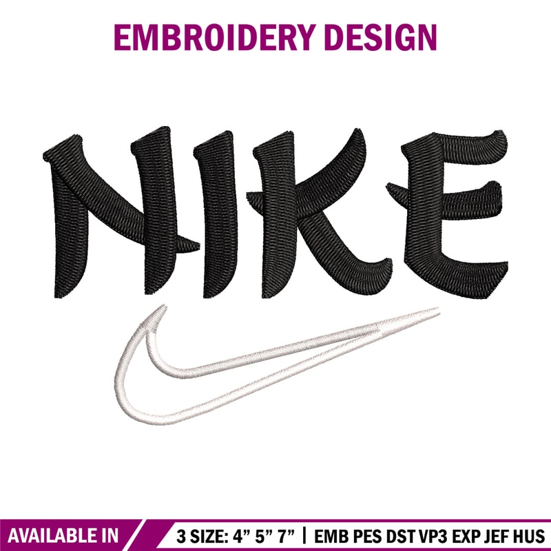 Nike black embroidery design, Nike embroidery, Nike design, Embroidery shirt, Embroidery file,Digital download.jpg