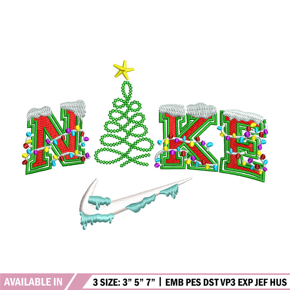 Chrismas nike embroidery design, Chrismas embroidery, Embroidery file, Embroidery shirt, Nike design,Digital download.jpg