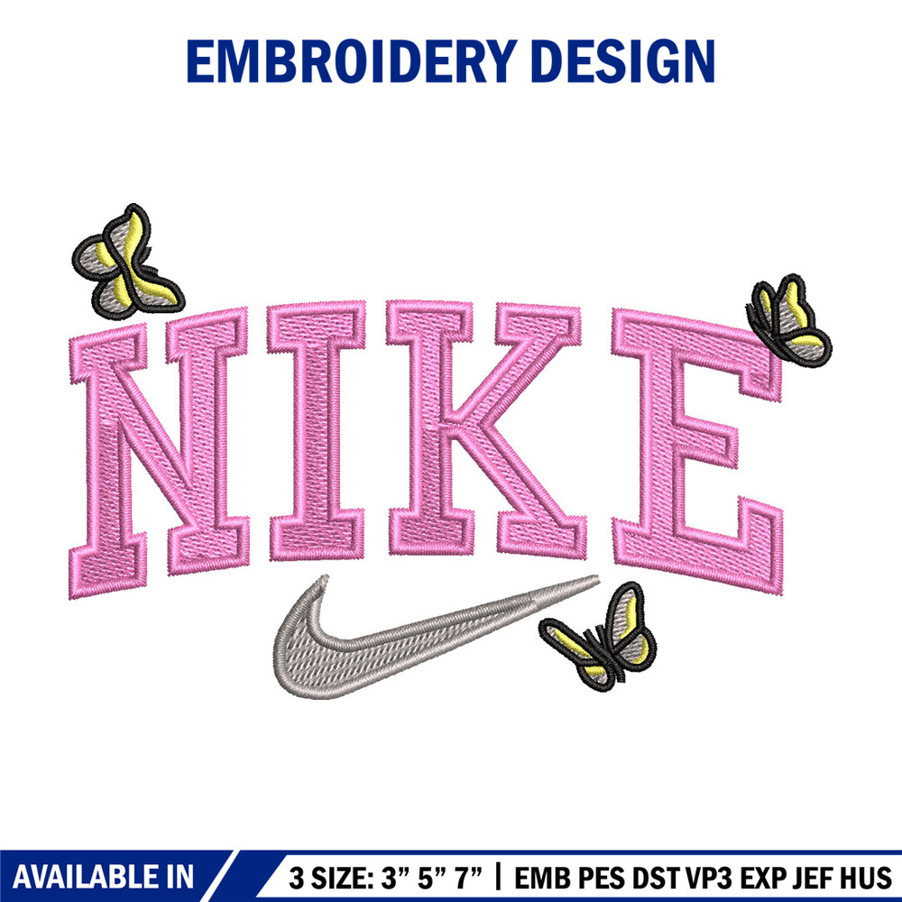 Nike butterfly embroidery design, Butterfly embroidery, Nike design, Embroidery shirt, Embroidery file, Digital download.jpg