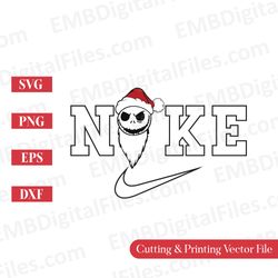 nike swoosh the nightmare before the christmas halloween svg for cricut