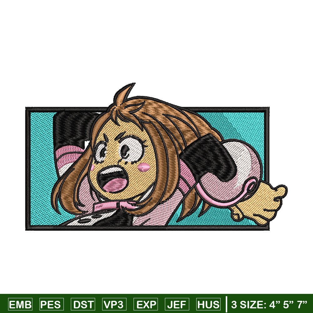 Uraraka Ochako embroidery design, My hero academia embroidery, Logo design, anime design, anime shirt, Digital download.jpg