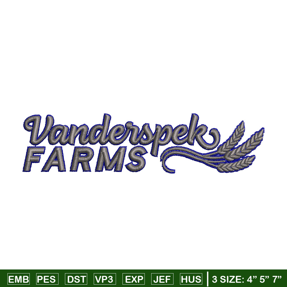 Vanderspek farms logo embroidery design, logo embroidery, logo design, Embroidery shirt, logo shirt, Instant download.jpg