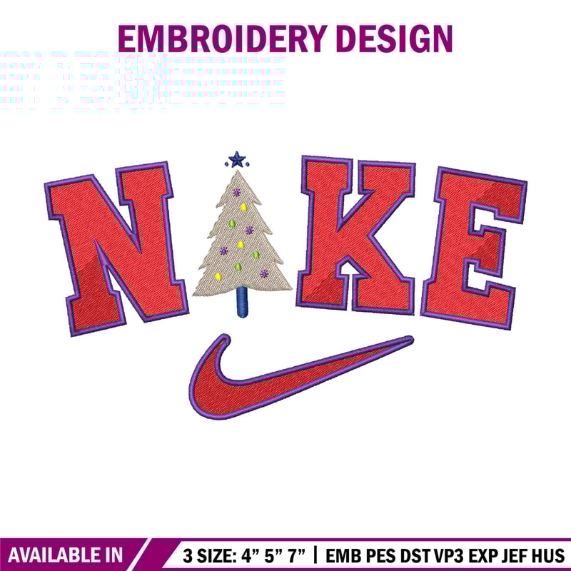 Nike christmas embroidery design, Logo embroidery, Nike design, Embroidery file, logo shirt, Instant download.jpg