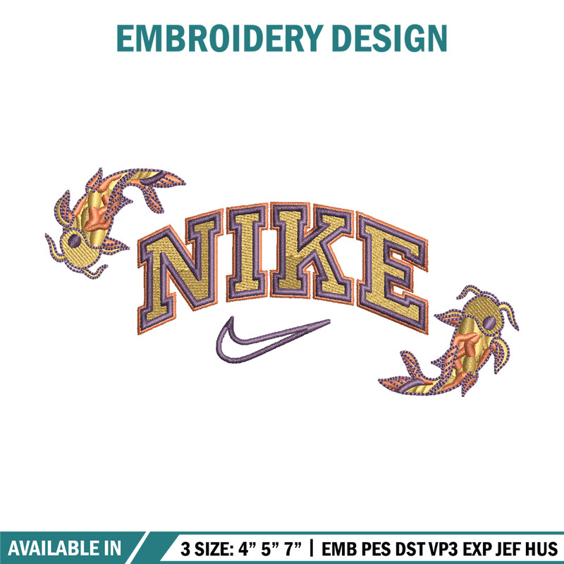 Nike fish Logo embroidery design, Nike fish embroidery, Nike design, logo shirt, Embroidery shirt, Digital download..jpg