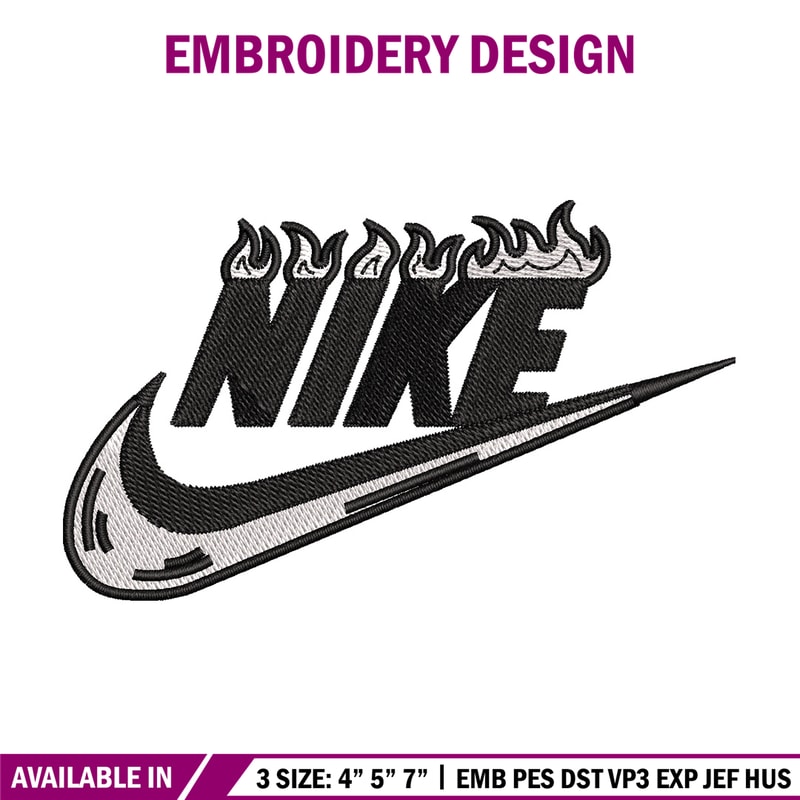 Nike flame embroidery design, Flame embroidery, Nike design, Embroidery shirt, Embroidery file, Digital download.jpg