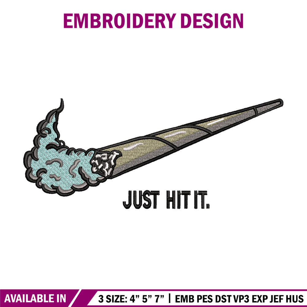 Nike Just Hit It embroidery design, Nike embroidery, Nike design, logo shirt, Embroidery shirt, Instant download..jpg