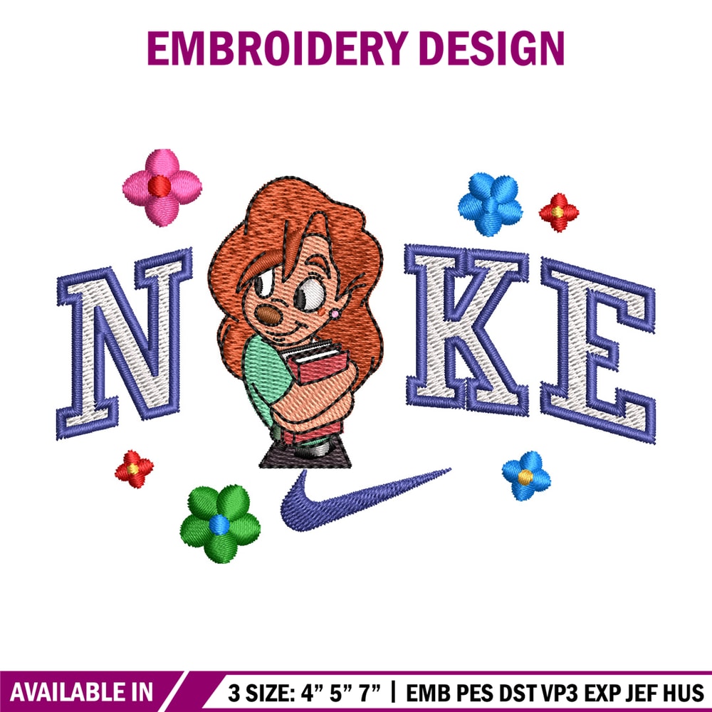 Nike flower girl embroidery design, Nike embroidery, Nike design, Embroidery shirt, Embroidery file,Digital download.jpg