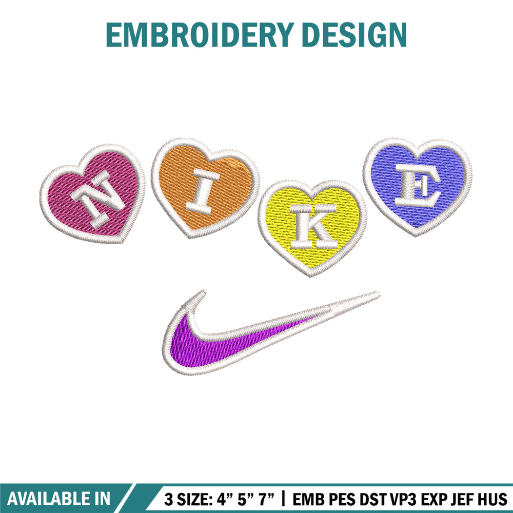 Nike heart embroidery design, Logo embroidery, Nike design, Embroidery shirt, Embroidery file, Digital download.jpg