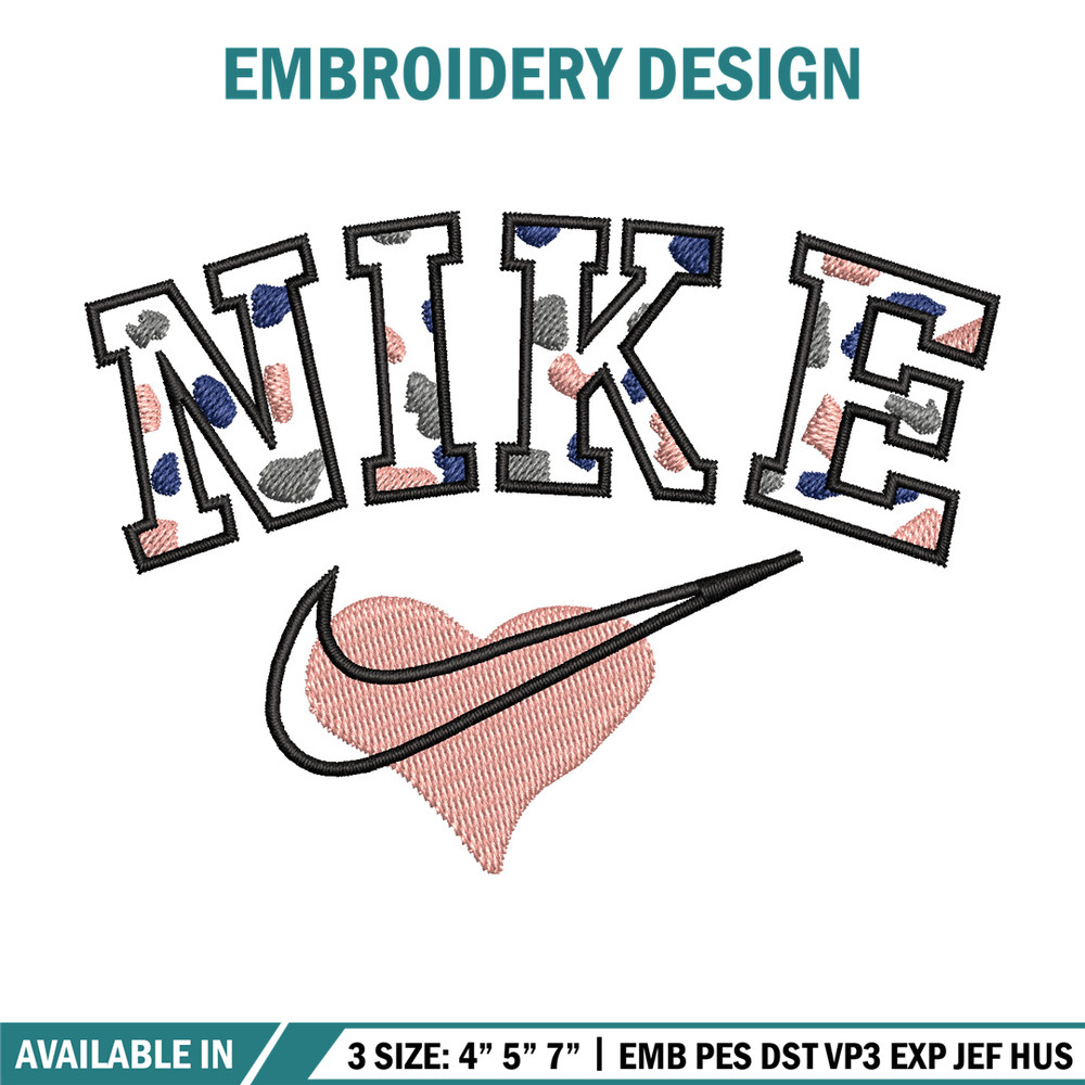 Nike heart embroidery design, Nike embroidery, Nike design, Embroidery shirt, Embroidery file,Digital download.jpg