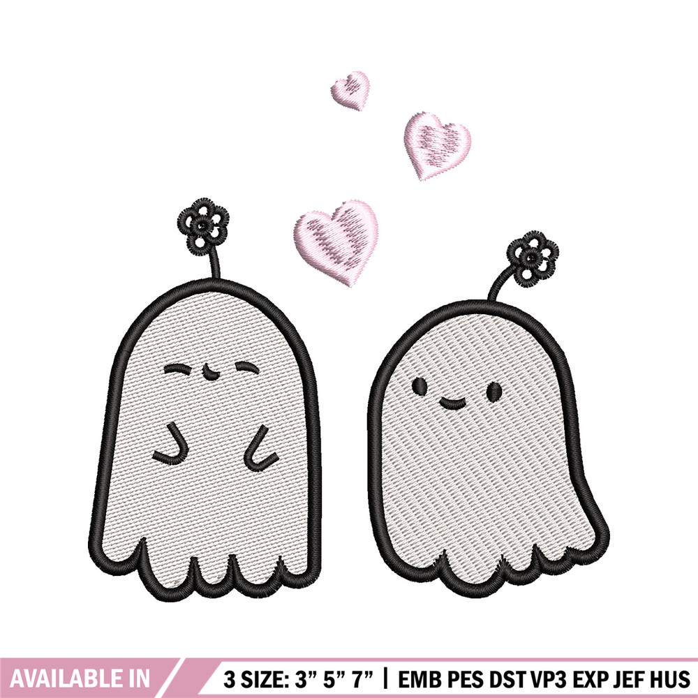Cute ghost embroidery design, Ghost embroidery, Embroidery file, Embroidery shirt, Emb design, Digital download.jpg