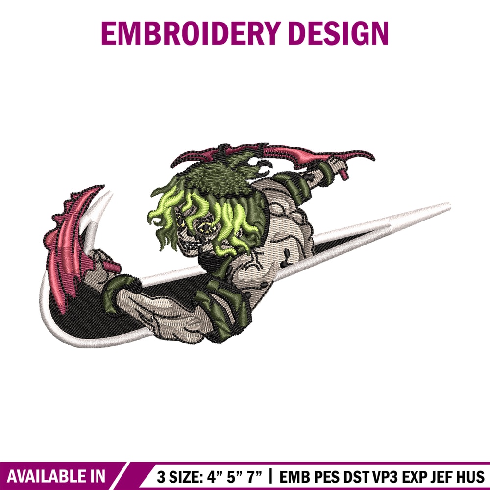 Nike Gyutaro embroidery design, Kimetsu no Yaiba embroidery, nike design, anime shirt, digital download.jpg
