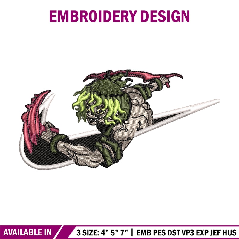 Nike Gyutaro embroidery design, Kimetsu no Yaiba embroidery, nike design, anime shirt, digital download.jpg