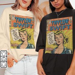 taylor swift comic shirt v1, sweatshirt merch cruel summer vintage comic book album lover taylor eras tour 2023 graphic