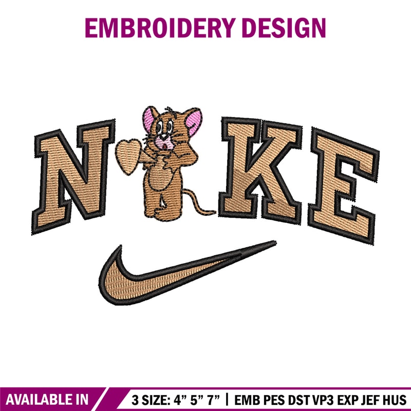 Nike jerry embroidery design, Jerry embroidery, Nike design, Embroidery shirt, Embroidery file, Digital download.jpg