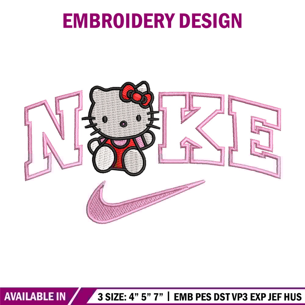 Nike kitty embroidery design, Kitty embroidery, Nike design, Embroidery shirt, Embroidery file, Digital download.jpg