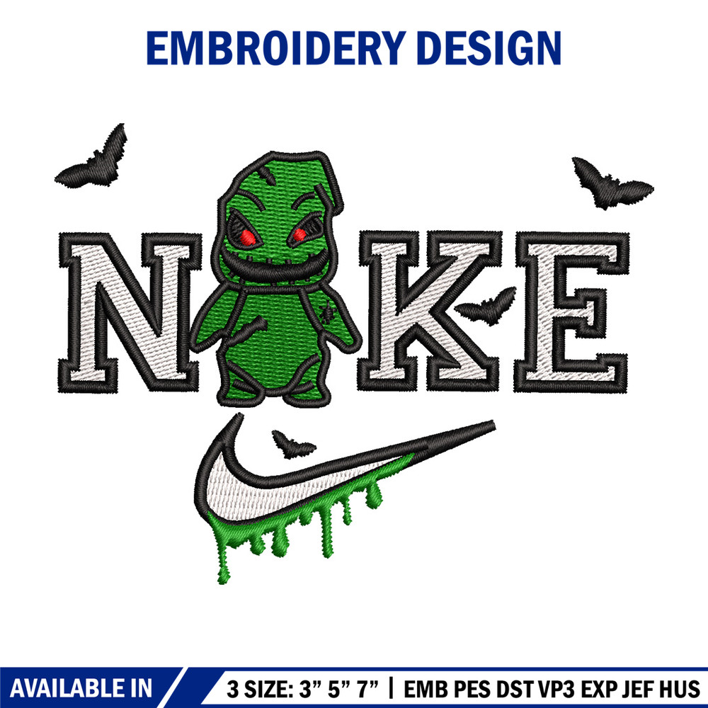 Nike oogie boogie embroidery design, Horror embroidery, Nike design, Embroidery shirt, Embroidery file, Digital download.jpg