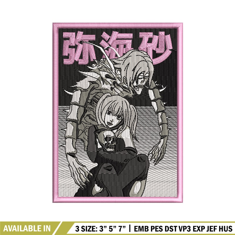 Demon rem embroidery design, Death note embroidery, Anime design, Embroidery shirt, Embroidery file, Digital download.jpg