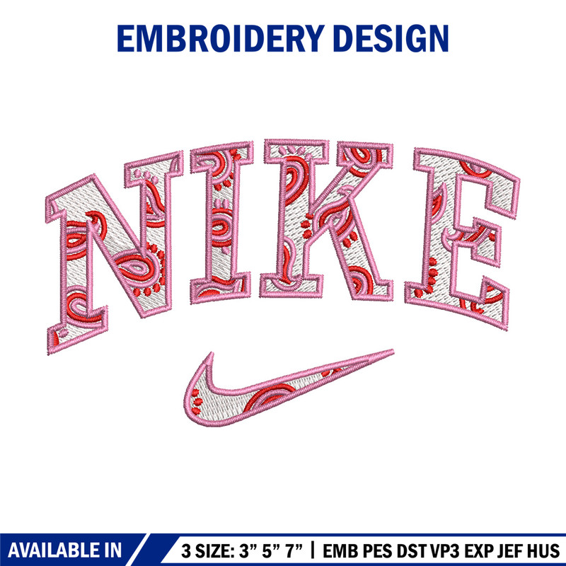 Nike pink embroidery design, Nike embroidery, Emb design, Embroidery shirt, Embroidery file, Digital download.jpg
