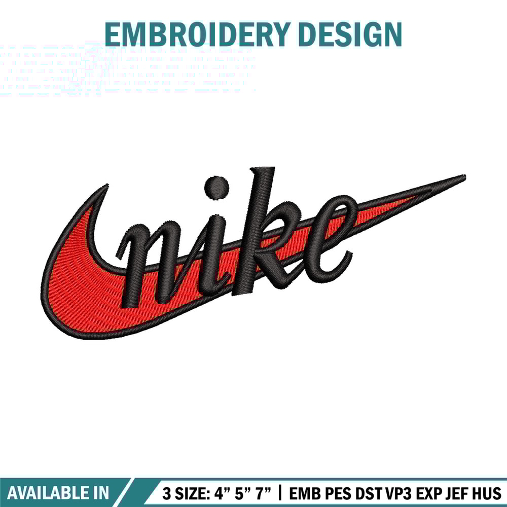 Nike red embroidery design, Nike embroidery, Nike design, Embroidery file,Embroidery shirt, Digital download.jpg