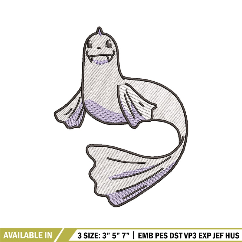 Dewgong embroidery design, Pokemon embroidery, Anime design, Embroidery shirt, Embroidery file,Digital download.jpg