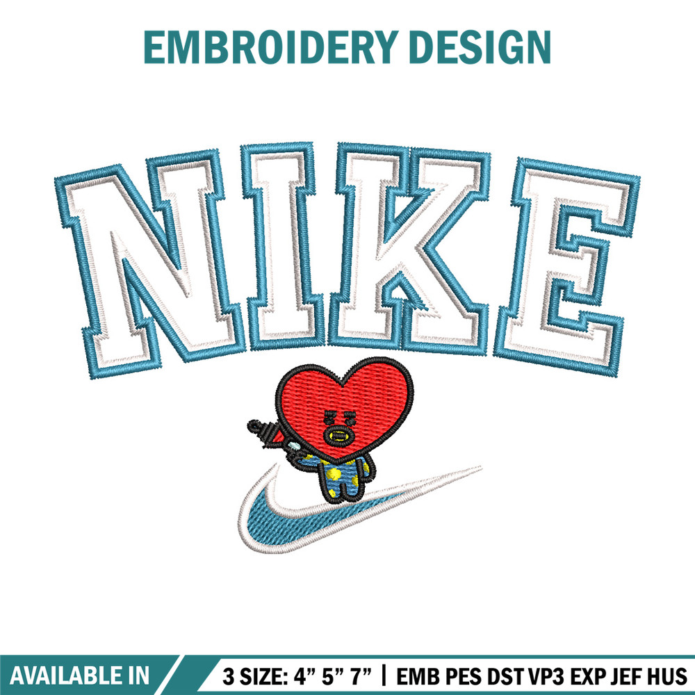 Nike red heart embroidery design, Nike embroidery, Nike design, Embroidery shirt, Embroidery file,Digital download.jpg