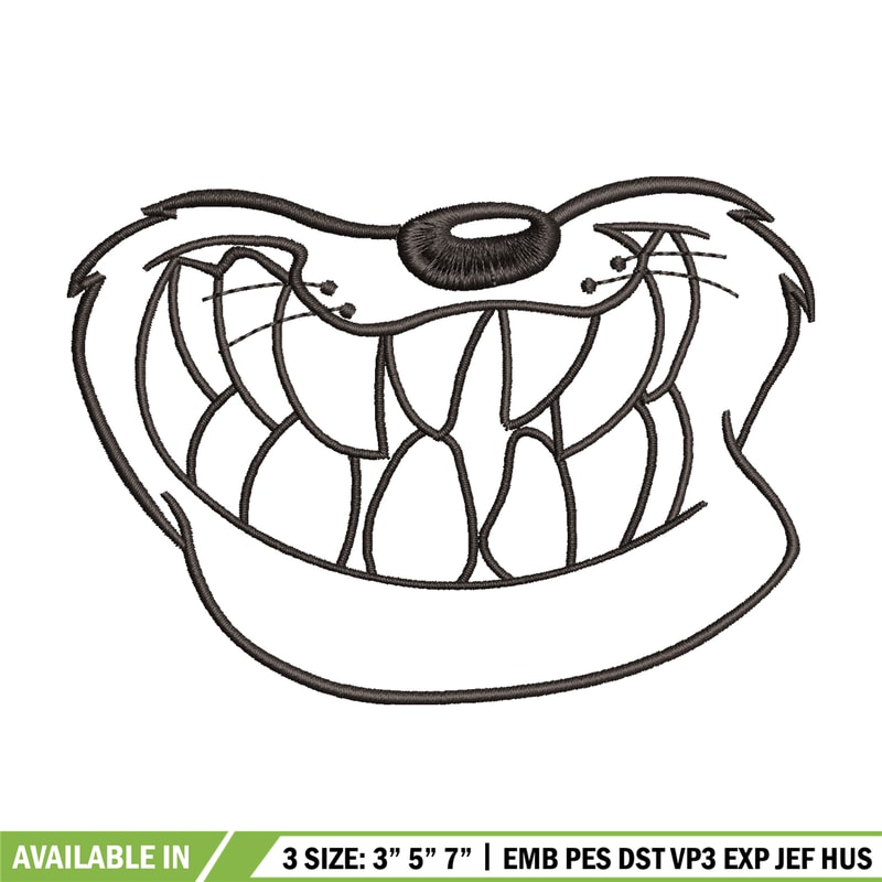 Dog black white embroidery design, cartoon embroidery, cartoon design, Embroidery file, cartoon shirt, Instant download.jpg