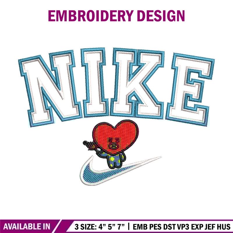 Nike red heart embroidery design, Nike embroidery, Nike design, Embroidery shirt, Embroidery file,Digital download.jpg