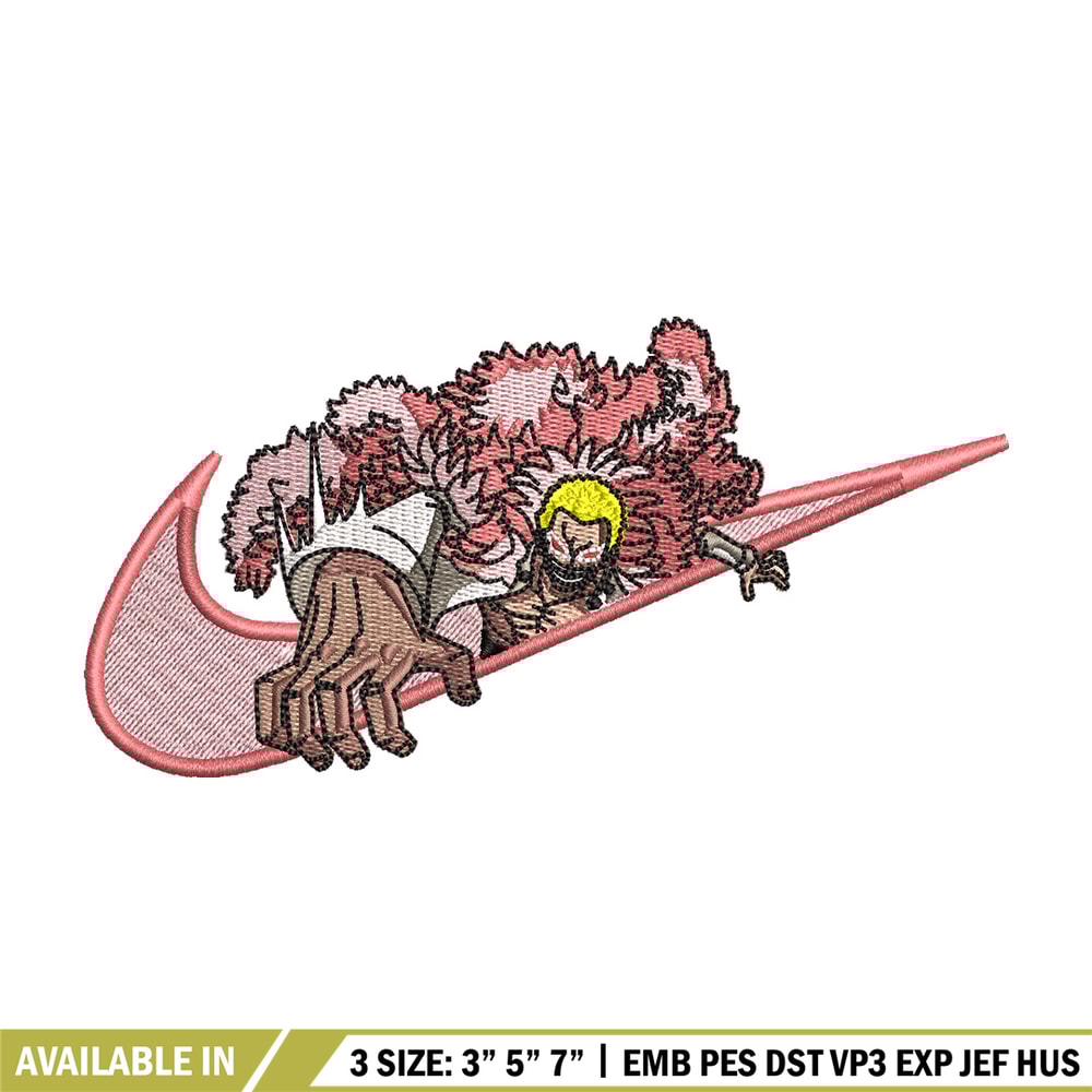 Doffy swoosh embroidery design, One piece embroidery, Nike design, Embroidery shirt, Embroidery file, Digital download.jpg