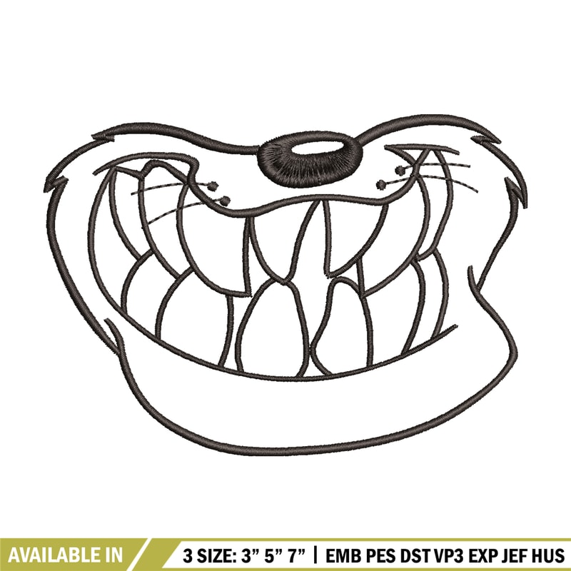 Dog black white embroidery design, cartoon embroidery, cartoon design, Embroidery file, cartoon shirt, Instant download.jpg