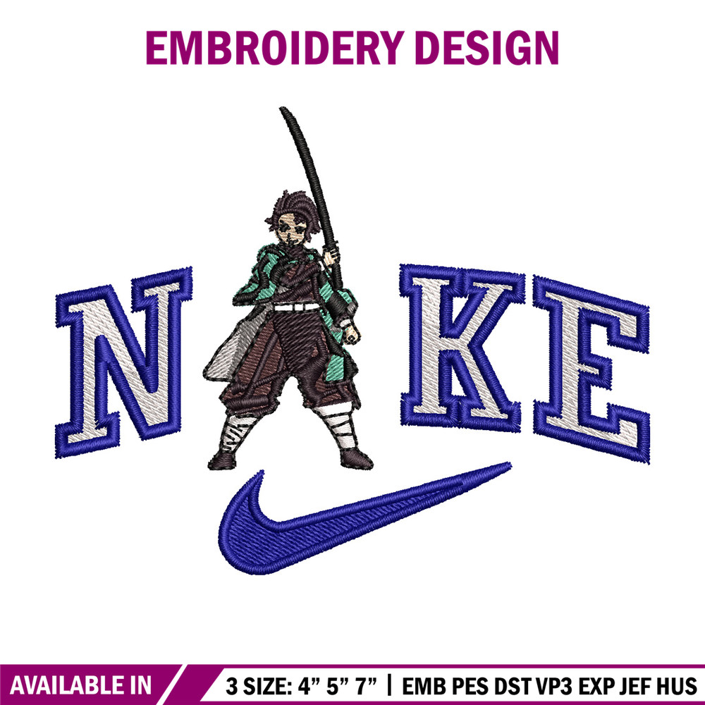Nike tanjiro embroidery design, Nike embroidery, Anime design, Embroidery shirt, Embroidery file, Digital download.jpg