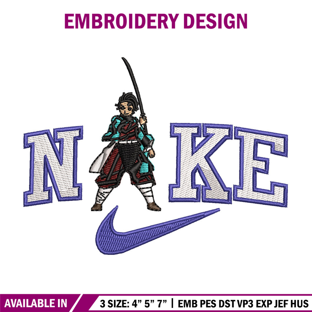 Nike tanjiro embroidery design, Tanjiro embroidery, Nike design, Embroidery shirt, Embroidery file, Digital download.jpg