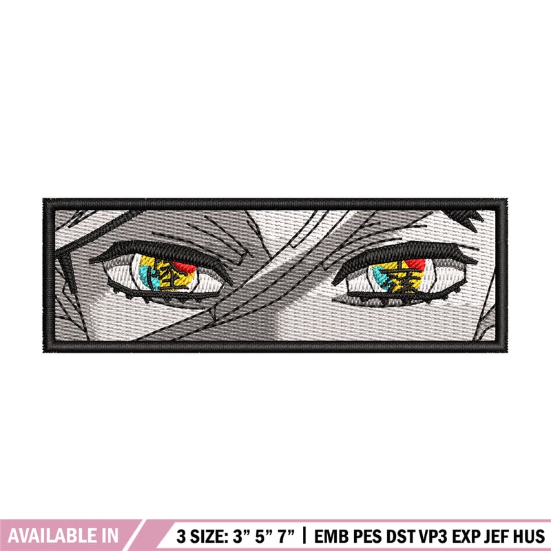 Douma eyes embroidery design, Douma embroidery, Anime design, Embroidery shirt, Embroidery file, Digital download.jpg